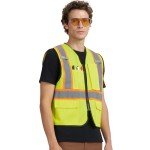 A-KSAFETY Men’s High Visibility Safety Vest