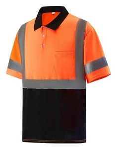 Hi-Vis Orange Safety Polo Shirt for Men