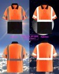 Hi-Vis Orange Safety Polo Shirt for Men