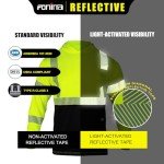 Hi-Vis Reflective Long Sleeve Safety Shirts - 3 Pack