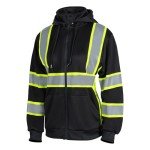 Hi-Vis Women's Reflective Hoodie with Detachable Hat