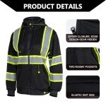 Hi-Vis Women's Reflective Hoodie with Detachable Hat