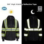 Hi-Vis Women's Reflective Hoodie with Detachable Hat