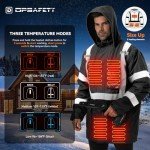 Heated Hi-Vis Jacket with Detachable Hood