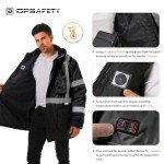 Heated Hi-Vis Jacket with Detachable Hood