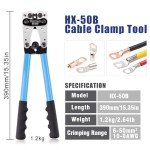 Battery Cable Lug Crimping Tool with Wire Lugs