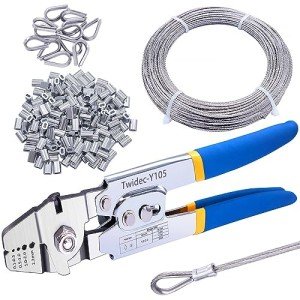 Wire Rope Crimping Tool with Crimping Loop Sleeve Kit