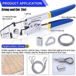 Wire Rope Crimping Tool with Crimping Loop Sleeve Kit