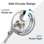 Heavy Duty Waterproof Stainless Steel Padlock with Keys