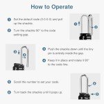 2-Pack Waterproof 4-Digit Combination Lock Set
