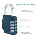 ZHEGE 4-Digit Outdoor Combination Lock - Dark Green