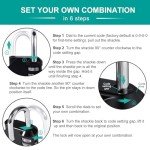 ZHEGE 4-Digit Outdoor Combination Lock - Dark Green