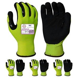 Hi-Vis Heavy-Duty Work Gloves with Nitrile Coating