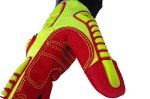 High-Visibility Anti-Impact Work Gloves with Clip