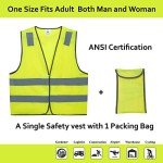 20 Pack Yellow Reflective Safety Vests for Work