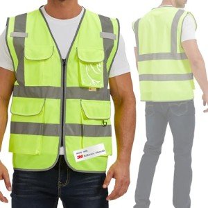 High Visibility Reflective Safety Vest with Pockets