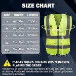 High-Visibility Reflective Safety Vest with Pockets