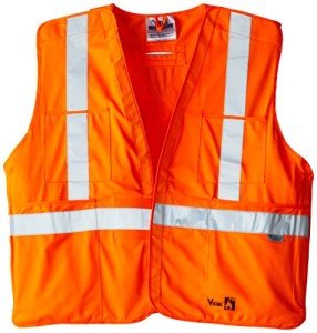 Viking FR Hi Vis Orange Safety Vest with Pockets