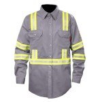 Hi-Vis Flame Resistant Safety Shirt - 3XL