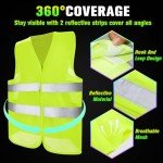 High Visibility Reflective Safety Vests - 100 Pack