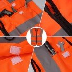 Reflective Safety Vest Set with Pockets - Orange