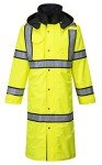 Hi-Vis Waterproof Reversible Raincoat Jacket - Medium