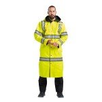 Hi-Vis Waterproof Reversible Raincoat Jacket - Medium