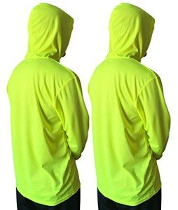 Hi Vis Long Sleeve Safety T-Shirt with Hood