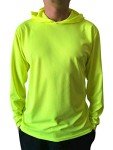 Hi Vis Long Sleeve Safety T-Shirt with Hood