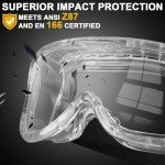6 Pack Anti-Fog Safety Goggles for Eye Protection