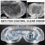 6 Pack Anti-Fog Safety Goggles for Eye Protection