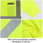 High Visibility Long Sleeve Safety T-Shirts, 6 Pack