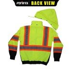 Men's Reflective Hi-Vis Safety Fleece Hoodie