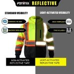 Men's Reflective Hi-Vis Safety Fleece Hoodie