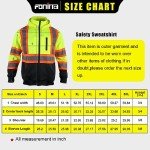 Men's Reflective Hi-Vis Safety Fleece Hoodie
