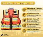 High Visibility Reflective Safety Vest for Surveyors