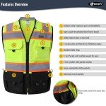 Hi-Vis Heavy Duty Surveyor Safety Vest 3XL