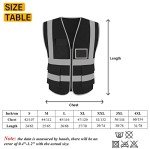 Reflective Safety Vest with Pockets and Zipper
