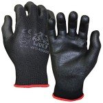 WOLF Polyurethane Palm Coated Work Gloves, Medium