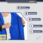 High Visibility Waterproof Rain Jacket for Men