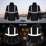 High Visibility Waterproof Rain Jacket for Outdoors