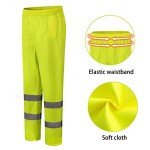 Yellow Hi-Vis Small Rain Pants for Safety