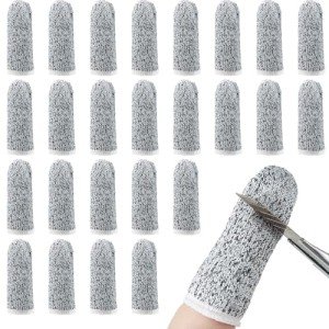 60 Pack Reusable Cut-Resistant Finger Protectors