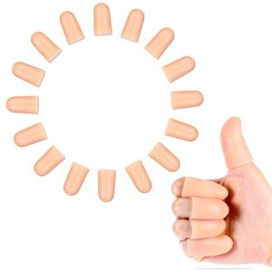 8 PCS Waterproof Gel Finger Protectors - Skin Color