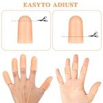 8 PCS Waterproof Gel Finger Protectors - Skin Color