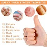 8 PCS Waterproof Gel Finger Protectors - Skin Color