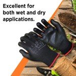 WOLF Polyurethane Palm Coated Work Gloves, Medium