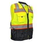 High-Visibility Surveyor Safety Vest with 9 Pockets
