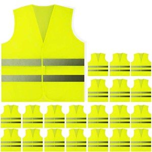20 Pack Yellow Reflective Safety Vests for All
