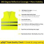 20 Pack Yellow Reflective Safety Vests for All